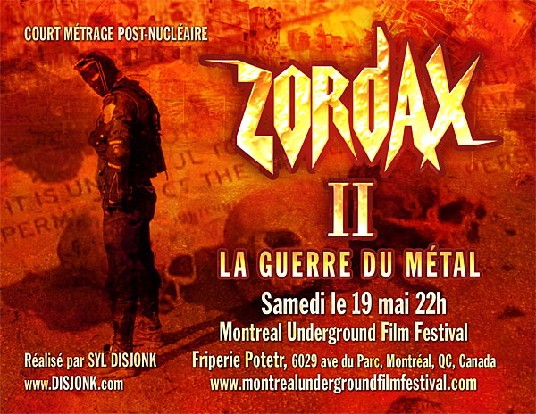 Court m&eacute;trage post-nuc&eacute;laire Zordax II La Guerre du M&eacute;tal au MUFF