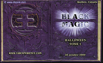 Design de flyer pour l'événement techno Black Magic