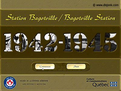 Interactive terminal graphic design for the Quebec Air Defence Museum.