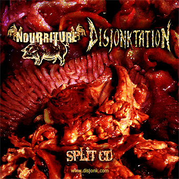 Pochette de disque Nourriture Disjonktation - split CD - GORE