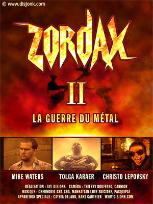 Zordax II La Guerre du M&eacute;tal design de pochette de DVD 