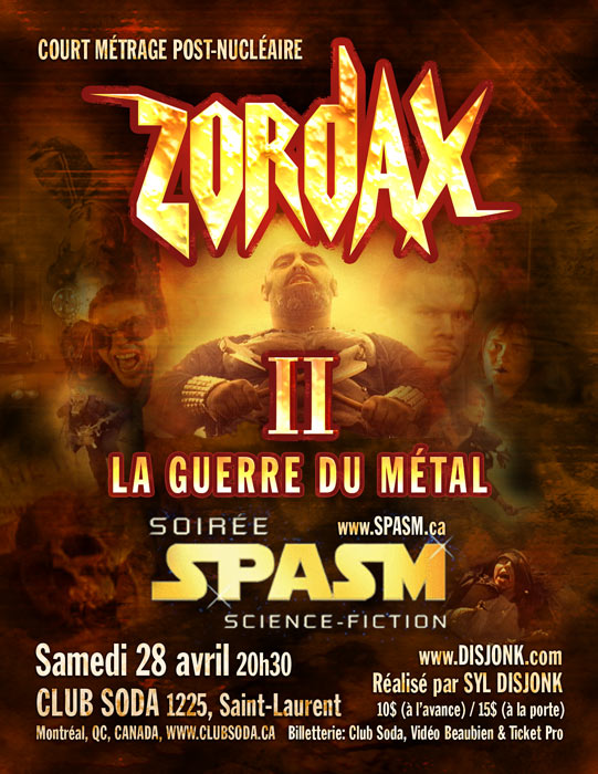 ZORDAX II soirée Spasm Science-Fiction