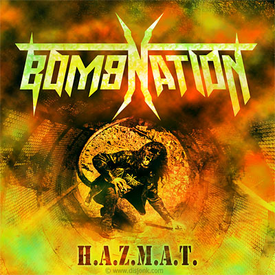 Design pochette CD - thrash metal - Bomnation : H.A.Z.M.A.T.