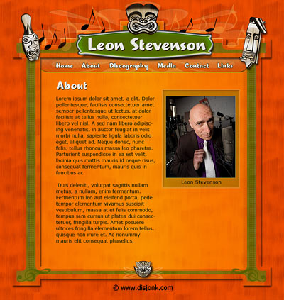 Design site internet pour le musicien Leon Stevenson